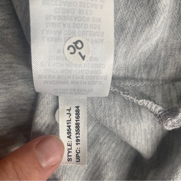 NWT Lee Heather Grey Long Sleeve School Uniform Polo Shirt  Size Lg - Picture 6 of 7